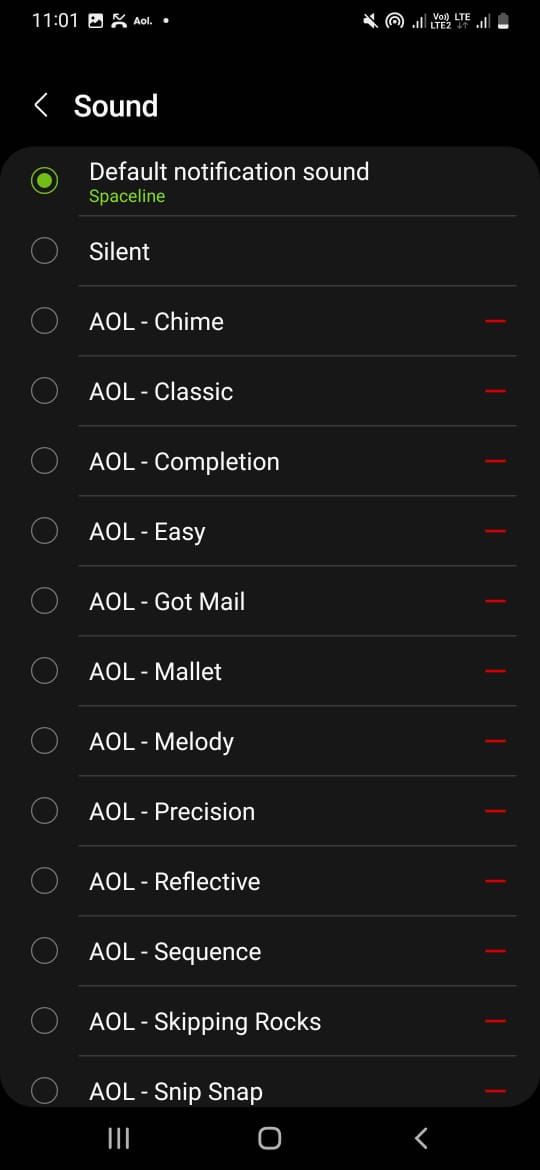 toca Sonido y selecciona el sonido de las opciones disponibles y listo