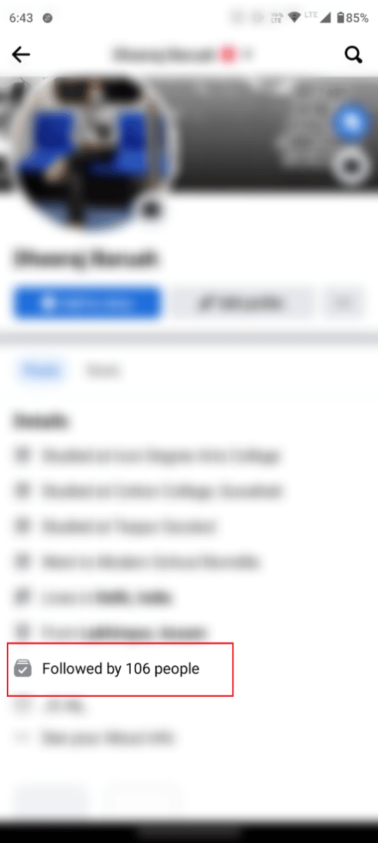 Toca la opción Seguido por