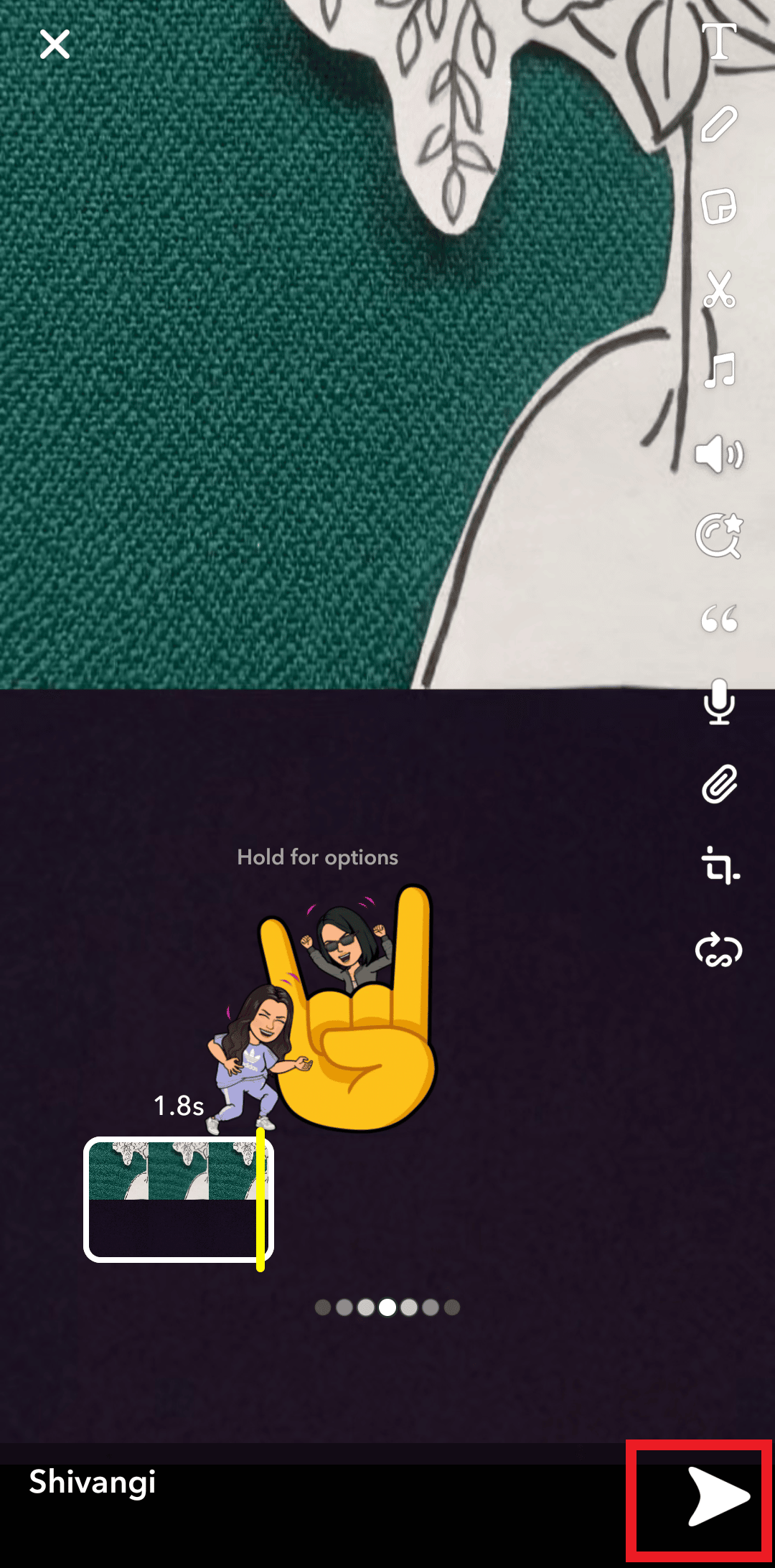 toque el icono de compartir | ¿Remix Snap notifica?