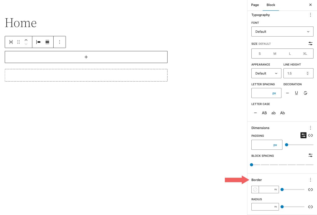 configuraciones de borde