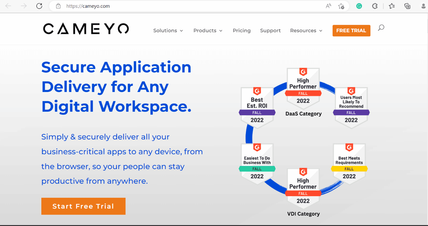 página web de cameyo.  Las 15 mejores alternativas de VirtualBox