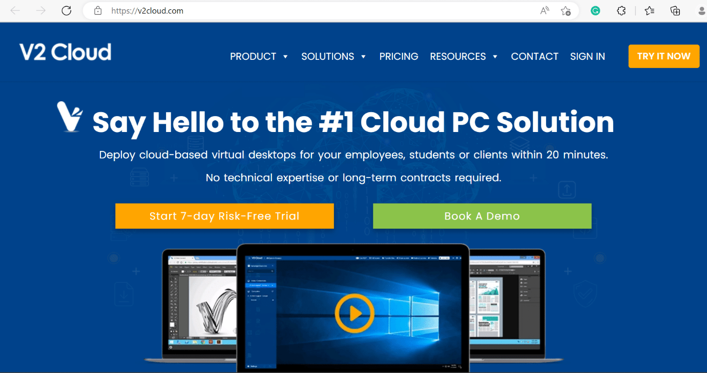 Página web en la nube V2