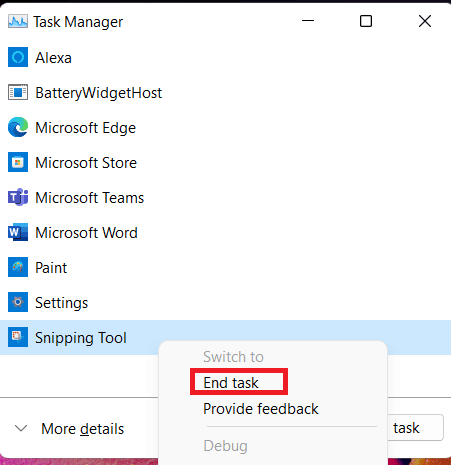 tarea final.  9 formas de arreglar Snip y Sketch que no funcionan en Windows 10 y 11