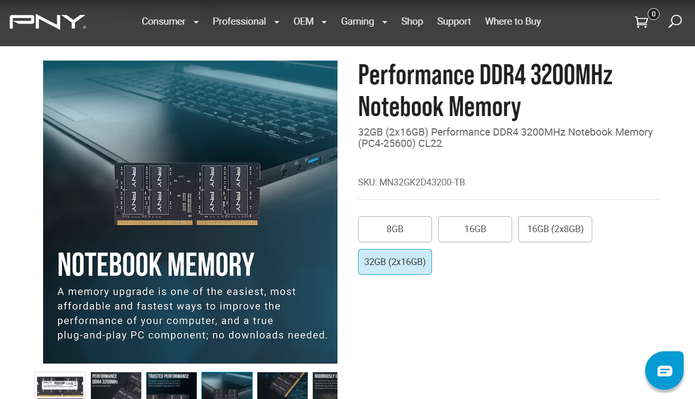 DRAM DDR4 de rendimiento de PNY | que velocidad es pc4 32000