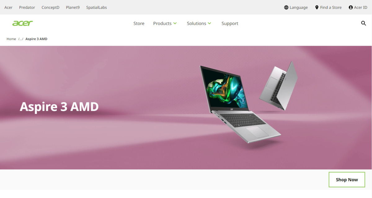 Acer Aspire 3 con procesador Ryzen 7000 Series ahora en India