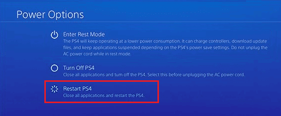 reiniciar ps4. Corrige el código de error WS-43709-3 en PS4