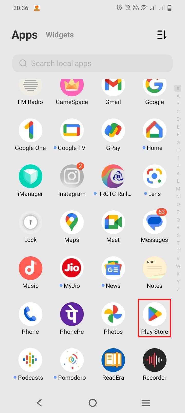 Abra la tienda Google Play desde su teléfono móvil. 