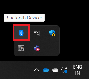 Haga clic en Dispositivos Bluetooth