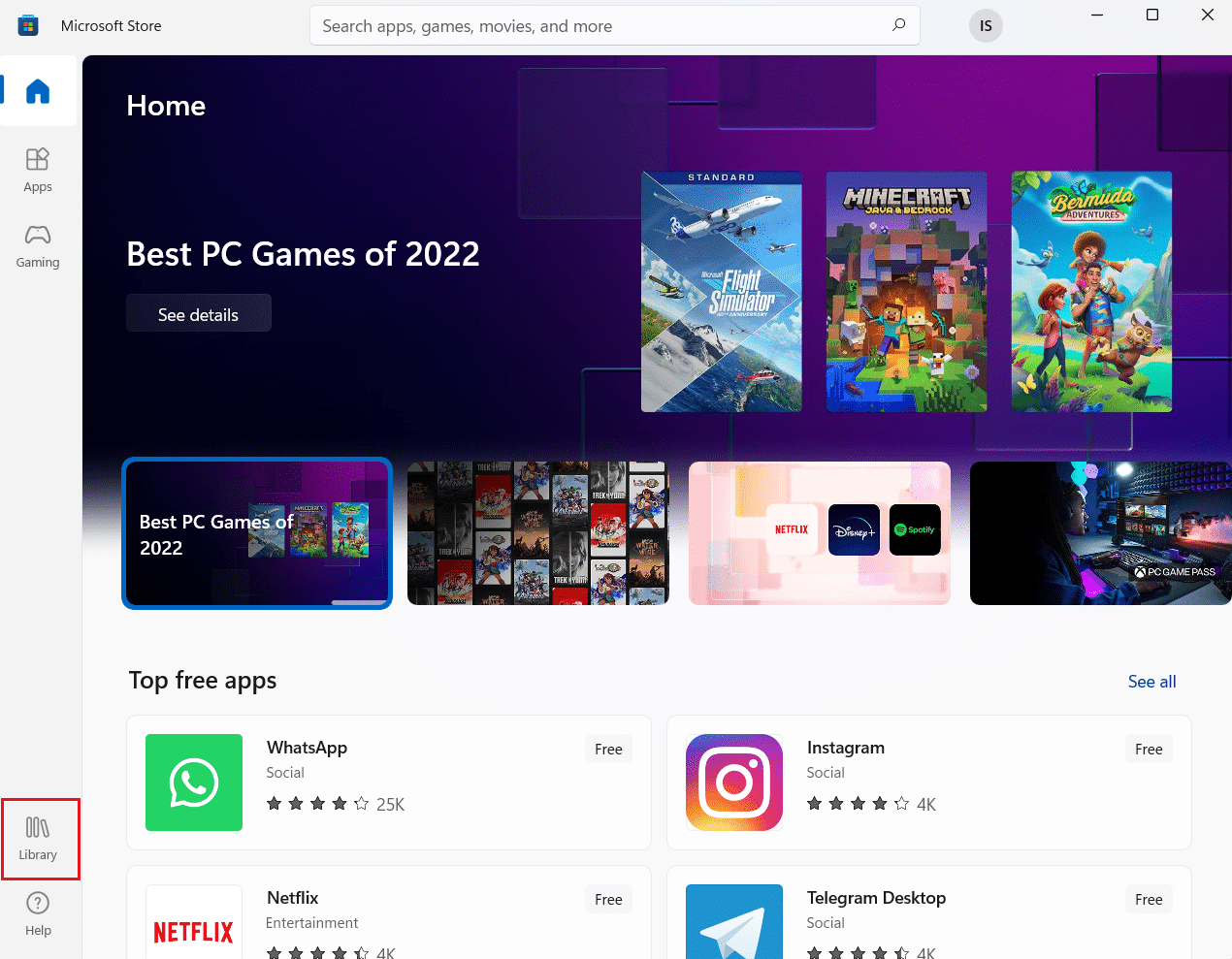 Seleccionar biblioteca