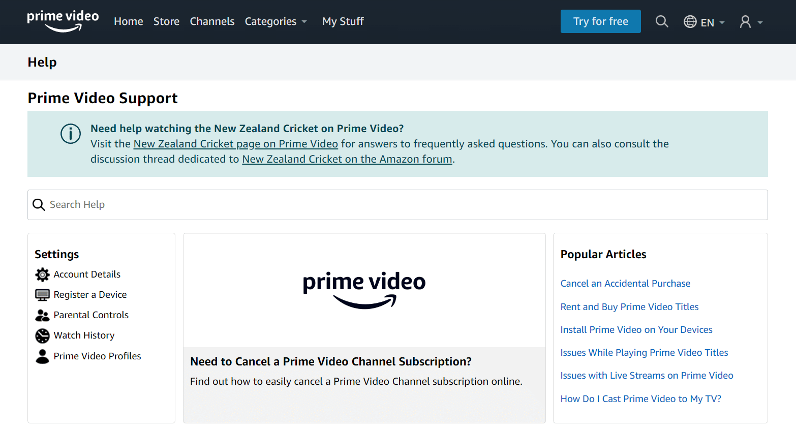 Comuníquese con el soporte de Prime Video. solucionar problemas de sonido de Amazon Prime