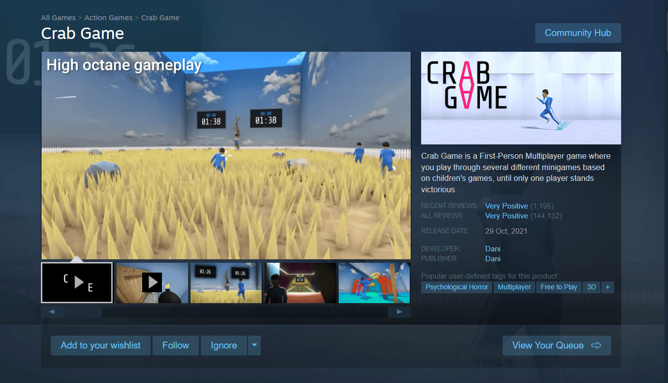 Cangrejo Juego en Steam