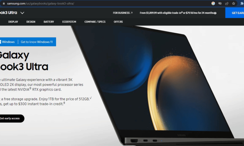 Samsung lanza Galaxy Book3 Ultra en todo el mundo