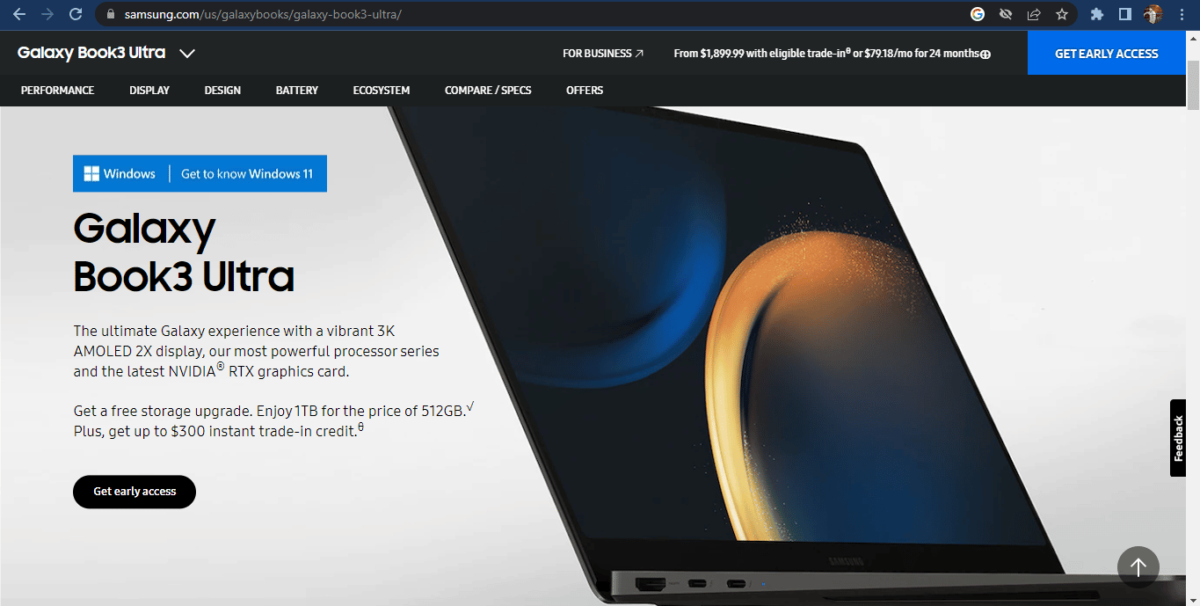 Samsung lanza Galaxy Book3 Ultra en todo el mundo