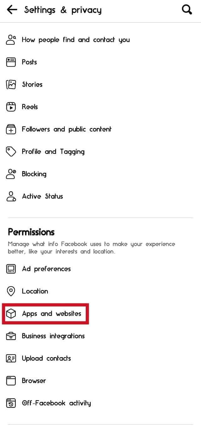 toque la opción Aplicaciones y sitios web |  ¿Qué sucede cuando borras la cuenta de Bumble?