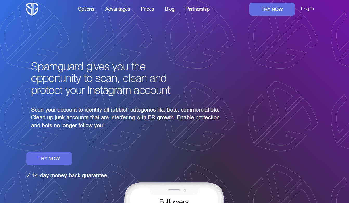 Spam Guard |  Eliminador de seguidores fantasmas de Instagram