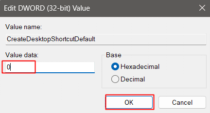 Valor establecido en 0