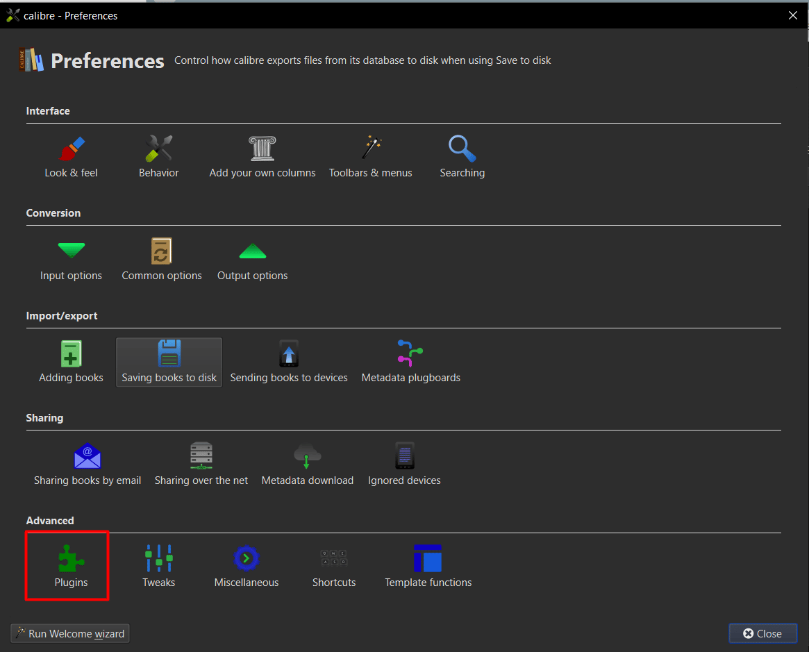   haga clic en Complementos.