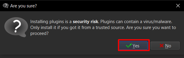   Haga clic en Sí una vez. ¿Está seguro de que aparece una ventana emergente en la pantalla?