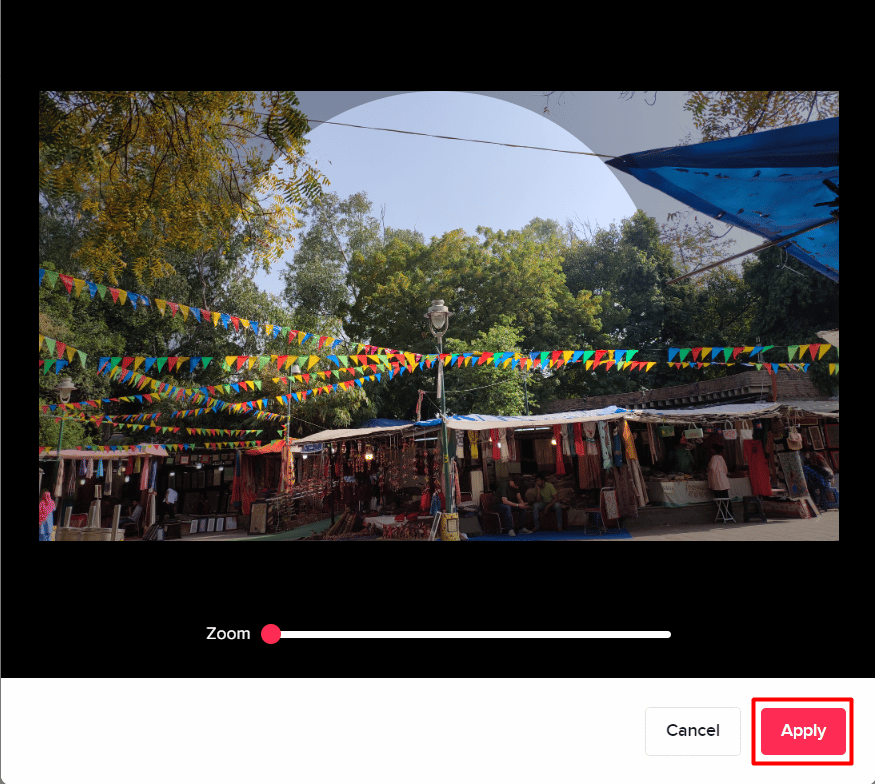 haga clic en Aplicar en tiktok