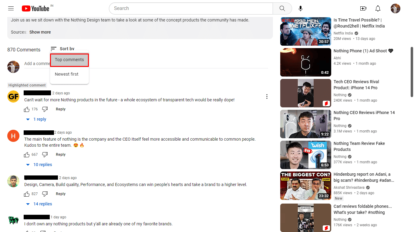 Los mejores comentarios destacados de youtube