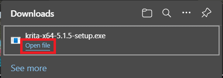haga clic en Abrir archivo e instale el software.  ¿Krita es bueno para la animación?