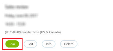Skype Empresarial Web Scheduler - reunión deseada - Unirse