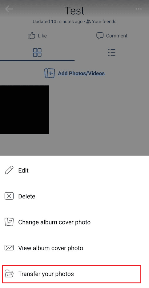 Toca Transfiere tus fotos