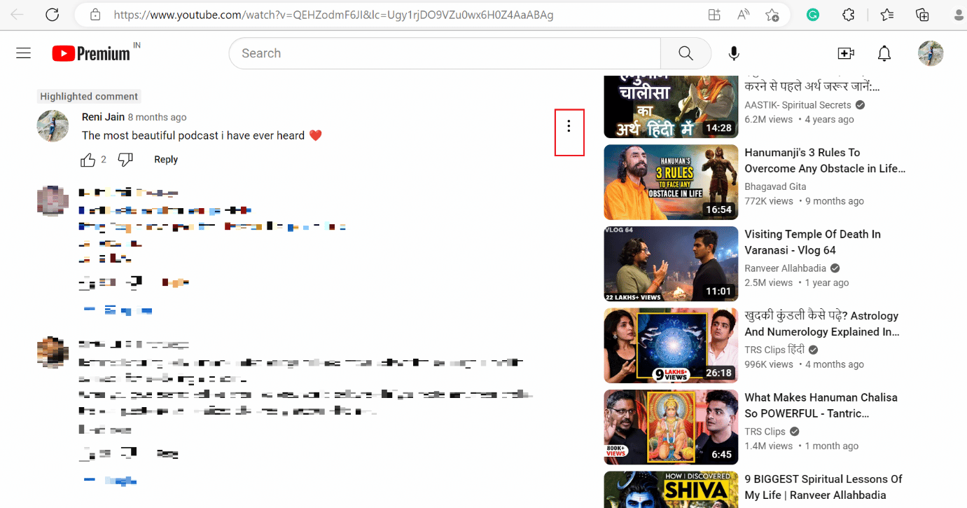 icono de tres puntos youtube