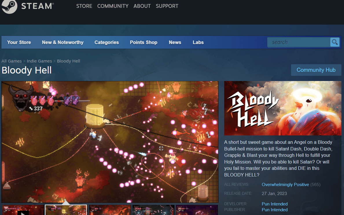 página de vapor de Bloody hell |  Nuevos lanzamientos gratuitos populares en Steam