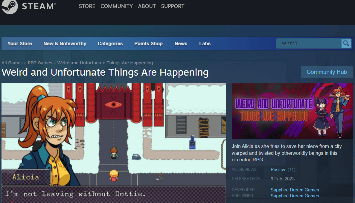 cosas raras y desafortunadas están pasando