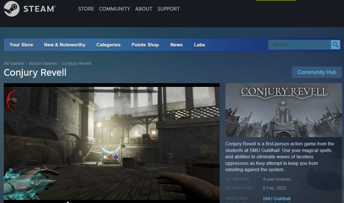 pagina de steam de conjury revell