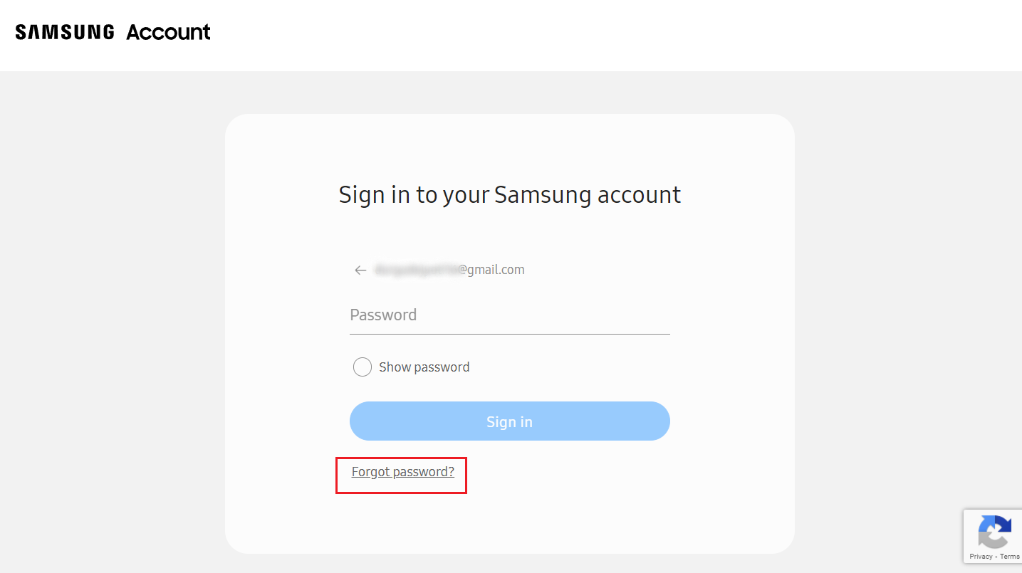 Haga clic en Olvidé mi contraseña