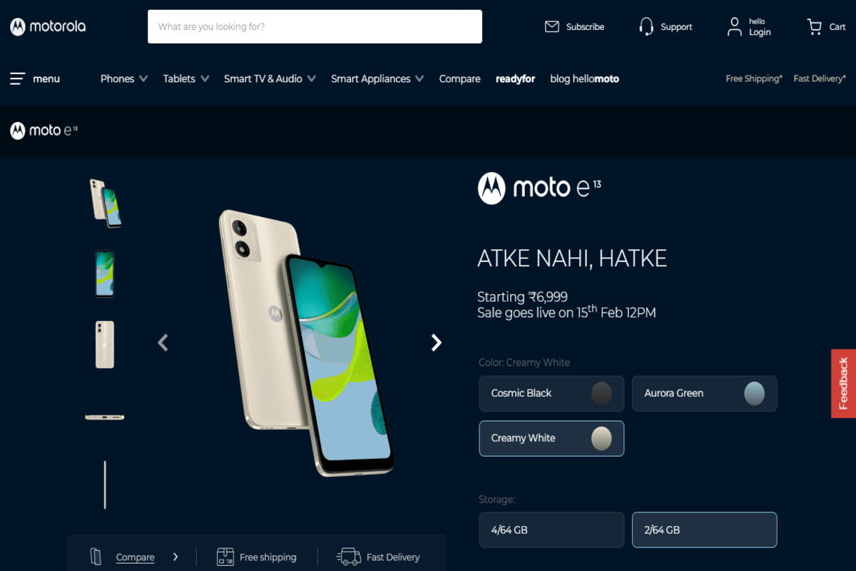 Moto E13 se lanzará en India