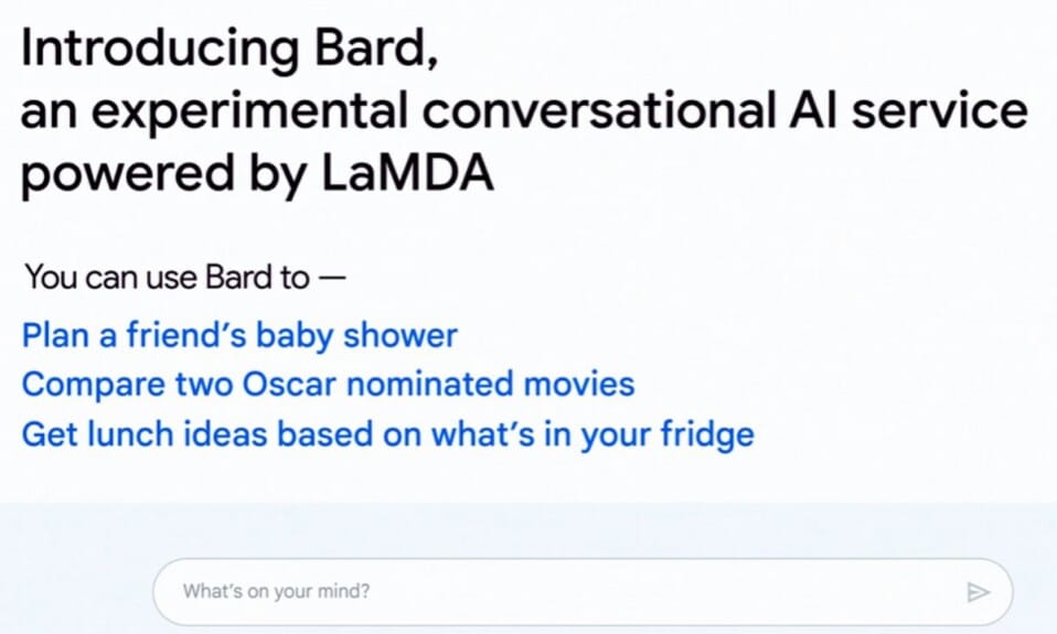 Google AI Chatbot Bard da una respuesta incorrecta en la primera demostración.