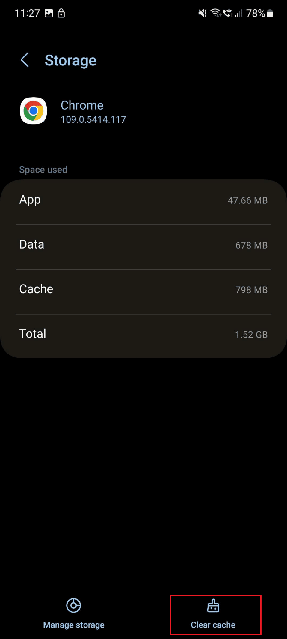 limpiar cache