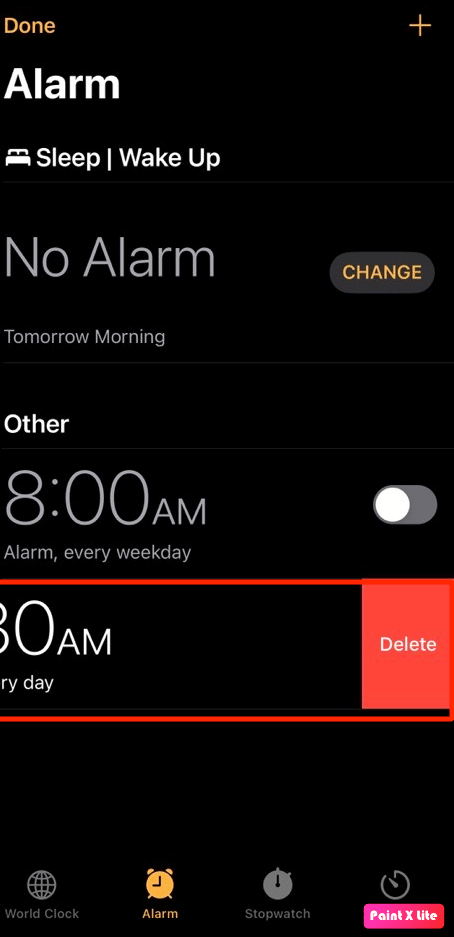 borrar alarma |  Cómo solucionar el problema de la alarma silenciosa en el iPhone