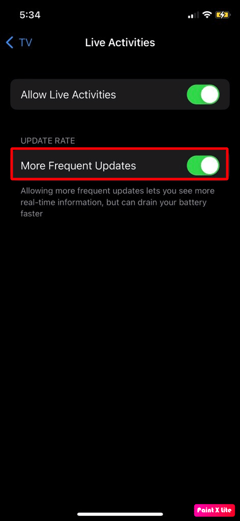 activar actualizaciones más frecuentes |