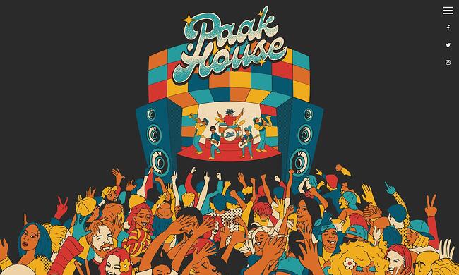 ejemplo de diseño de sitio web de estilo vintage: paak house