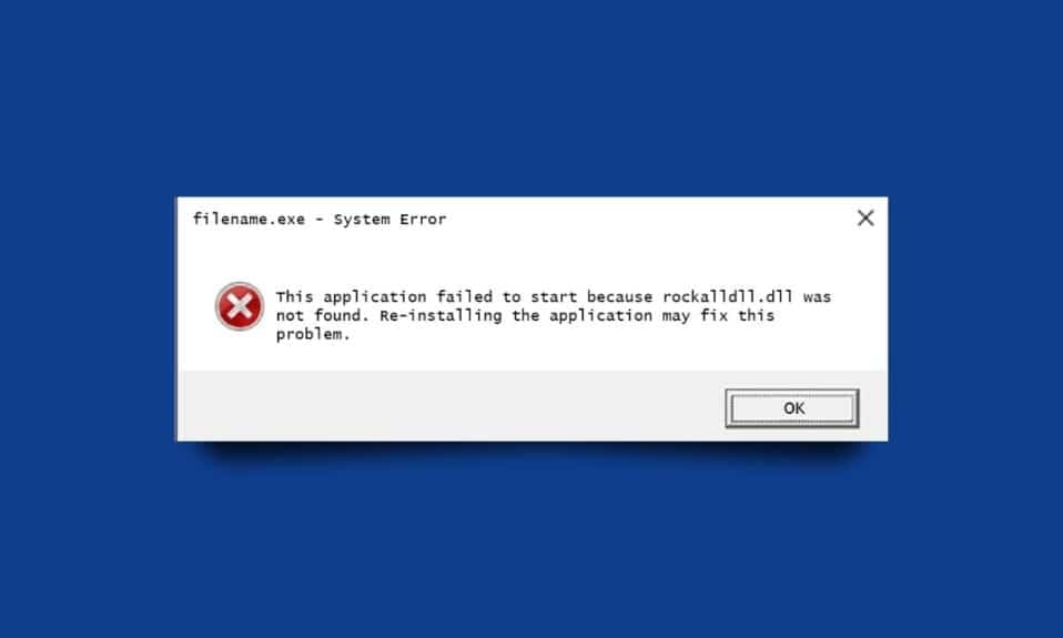 Cómo solucionar el problema Rockalldll.dll no encontrado en Windows 10