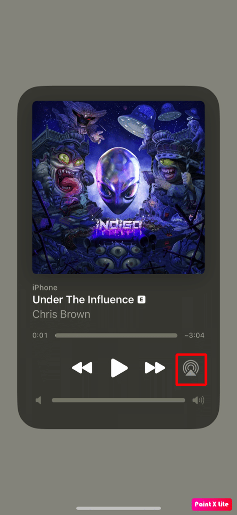 toque el icono de reproducción de aire