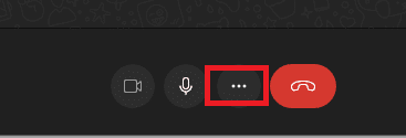 Inicie una videollamada con alguien, haga clic en los tres puntos |  Configuración de la cámara de Whatsapp