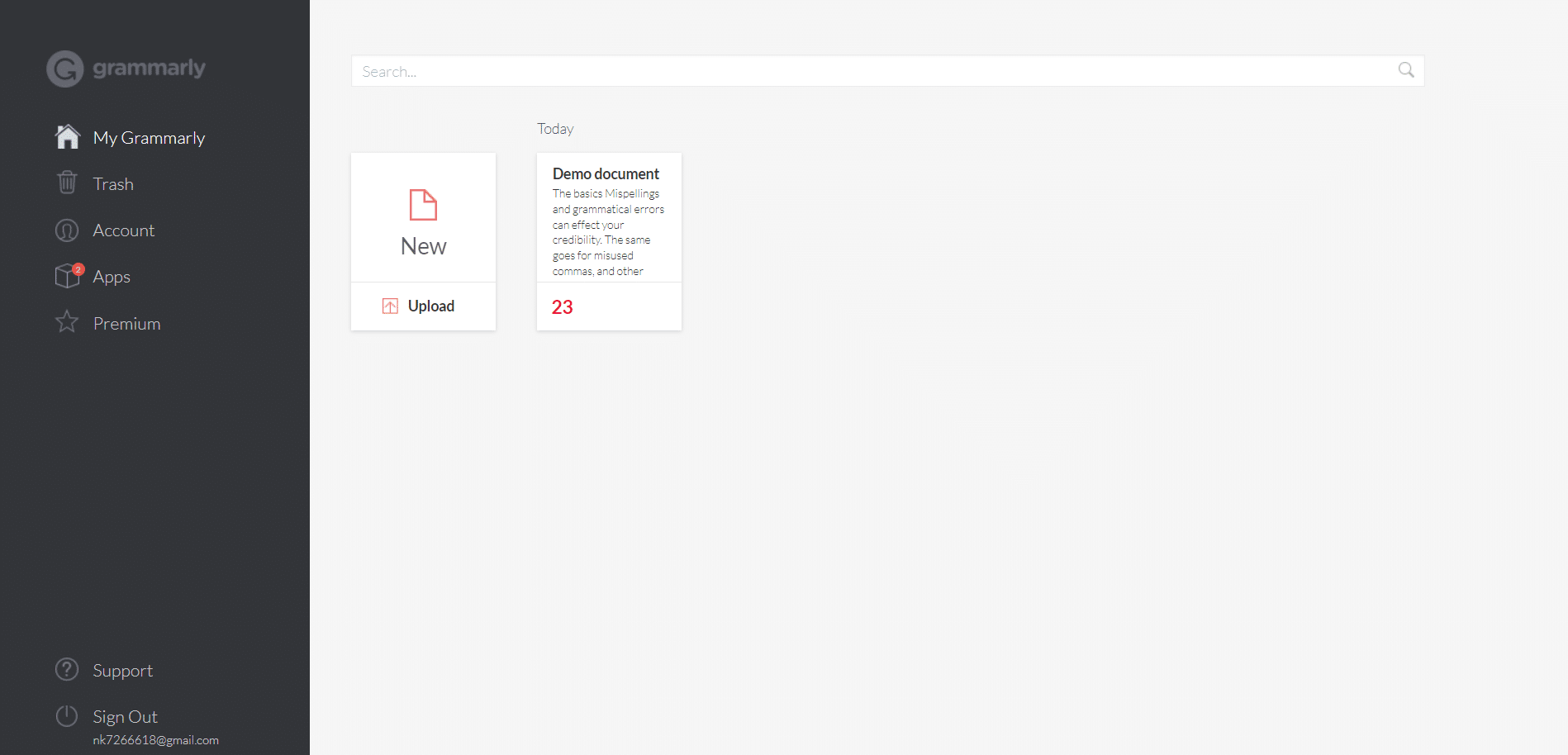 Abra la página de inicio de Grammarly en su computadora portátil.  |  Cómo cancelar la suscripción a Grammarly