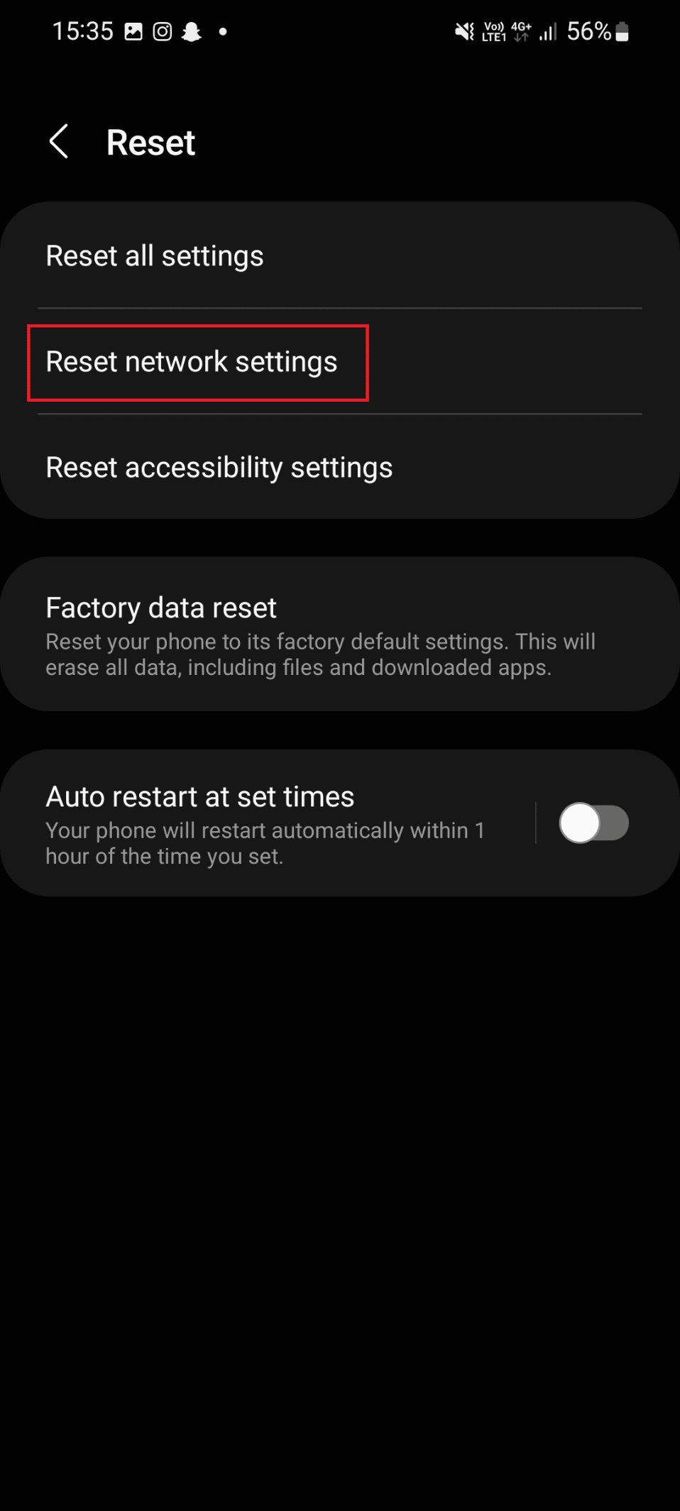 Reiniciar configuración de la red. 8 formas de arreglar la falla de avance rápido de Hulu