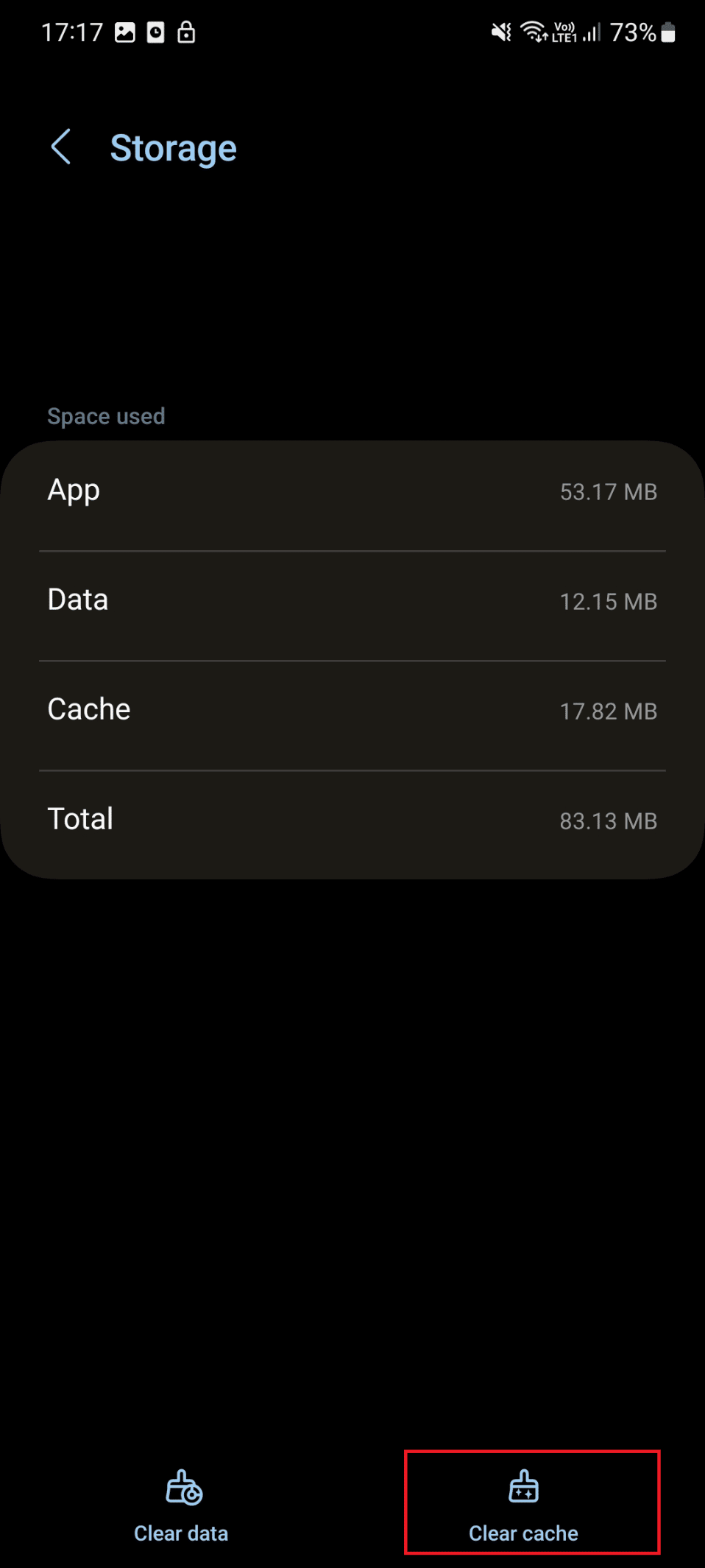 limpiar cache