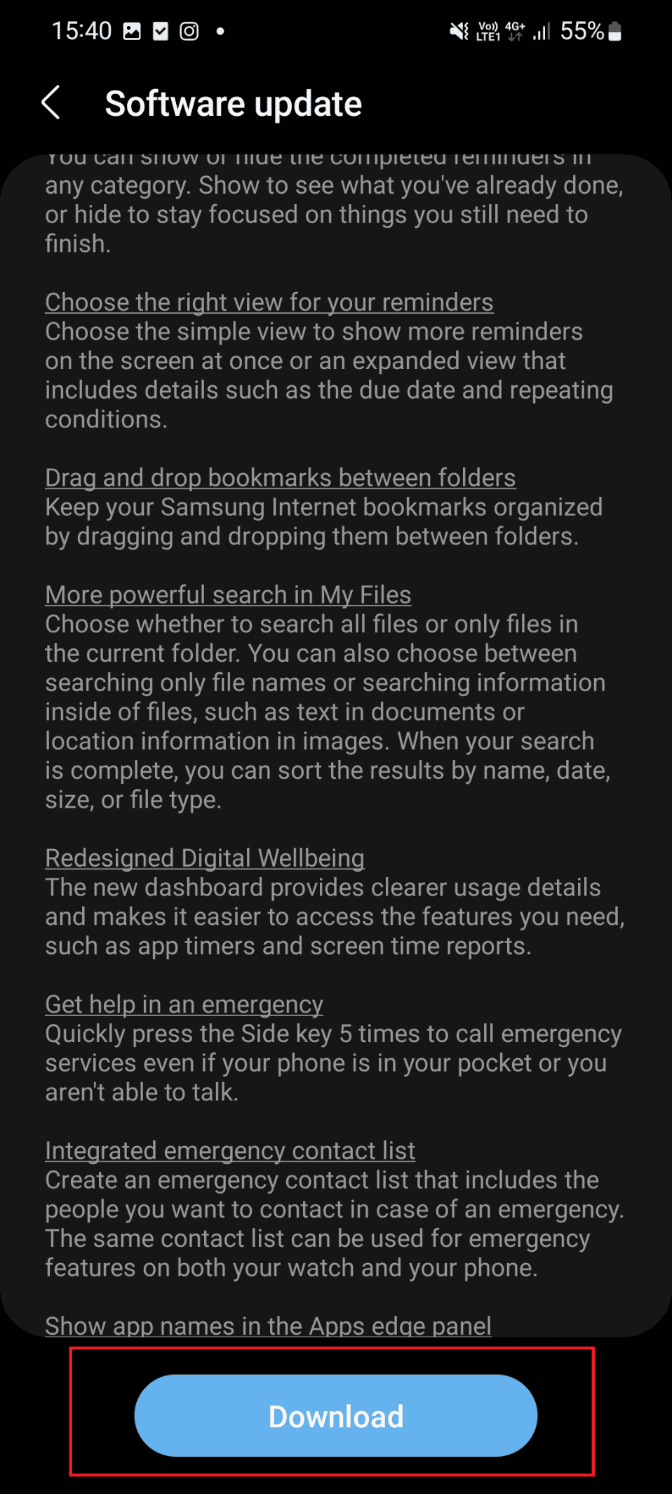 opción de descarga para actualización de software. 8 formas de arreglar la falla de avance rápido de Hulu