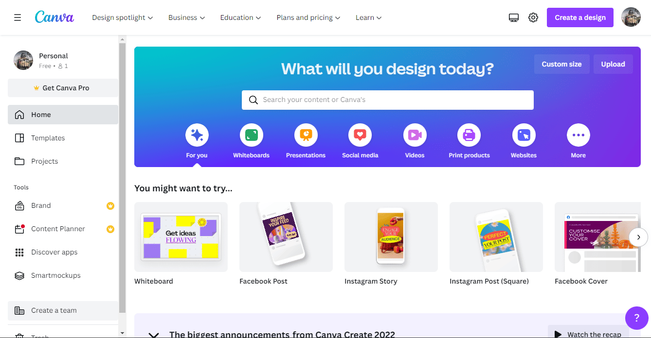 Página web de Canva |  Las mejores aplicaciones de cambio de DPI para Windows