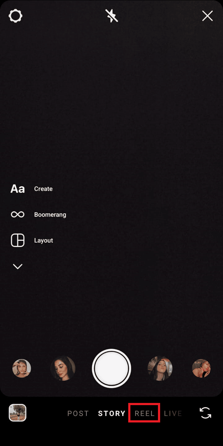 Seleccione la opción CARRETE 