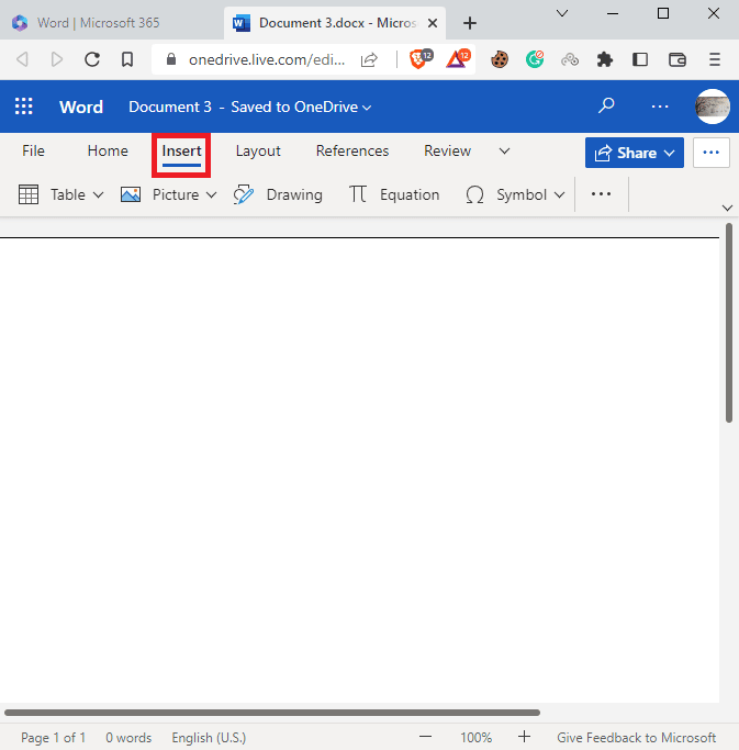 vaya a la pestaña Insertar | qué es ChatGPT y cómo integrar ChatGPT en Microsoft Word