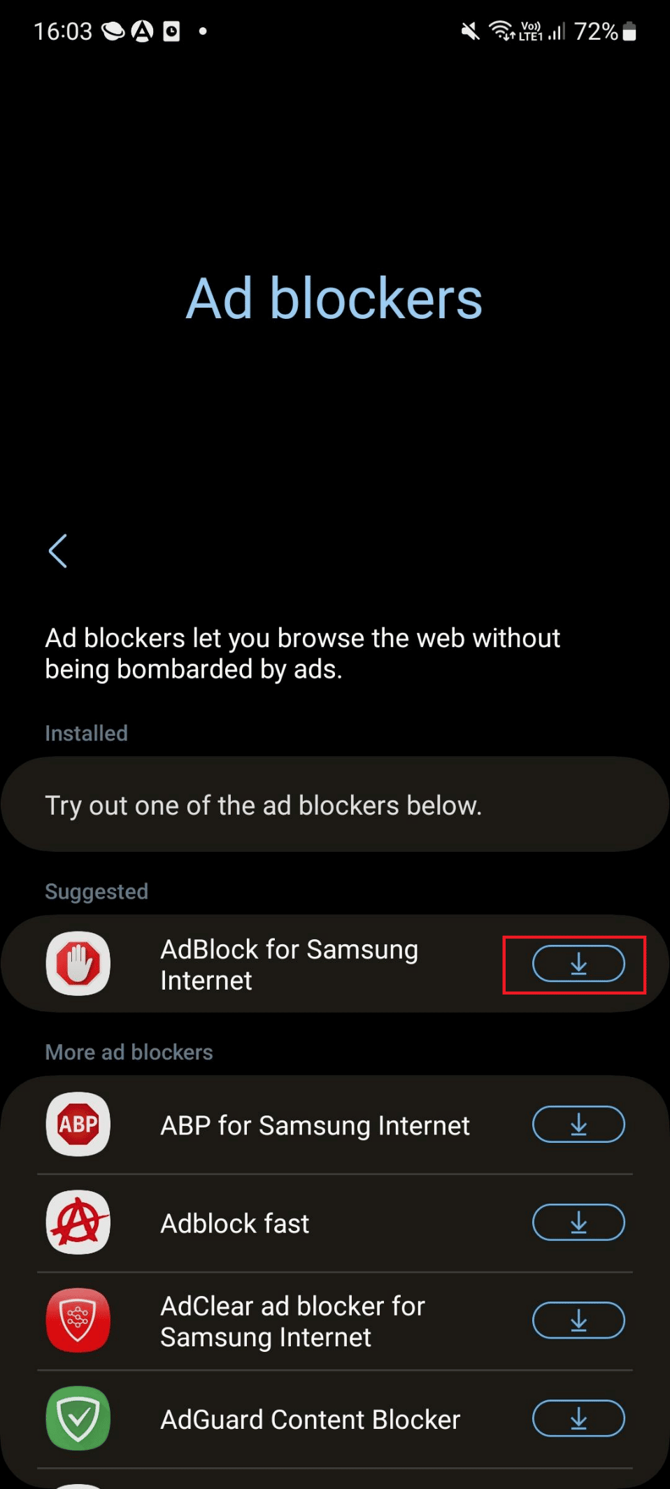 icono de descarga adblock |  Cómo hacer que el teléfono y la tableta Android estén completamente libres de publicidad
