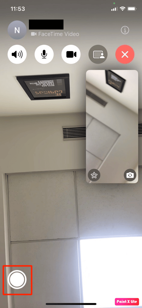 toque el icono del obturador |  cómo ver fotos de FaceTime y puedes guardar videos de FaceTime